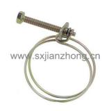 Double Wires Hose Clamp  (W1  Yellow Zinc plated )