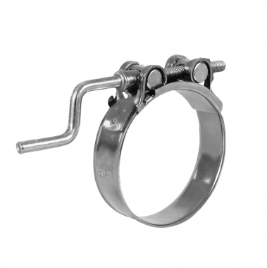 Single Bolt screw Heavy Duty Hose Clamp （white Zinc）With Handle