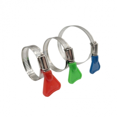 American Type Hose Clamp With colorful Plastic Butterfly Handle