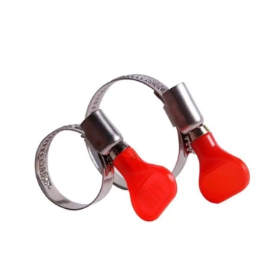 Germany Type Hose Clamp With butterfly Red Plastic Handle