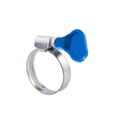 Germany Type Hose Clamp With butterfly  Blue Plastic Handle